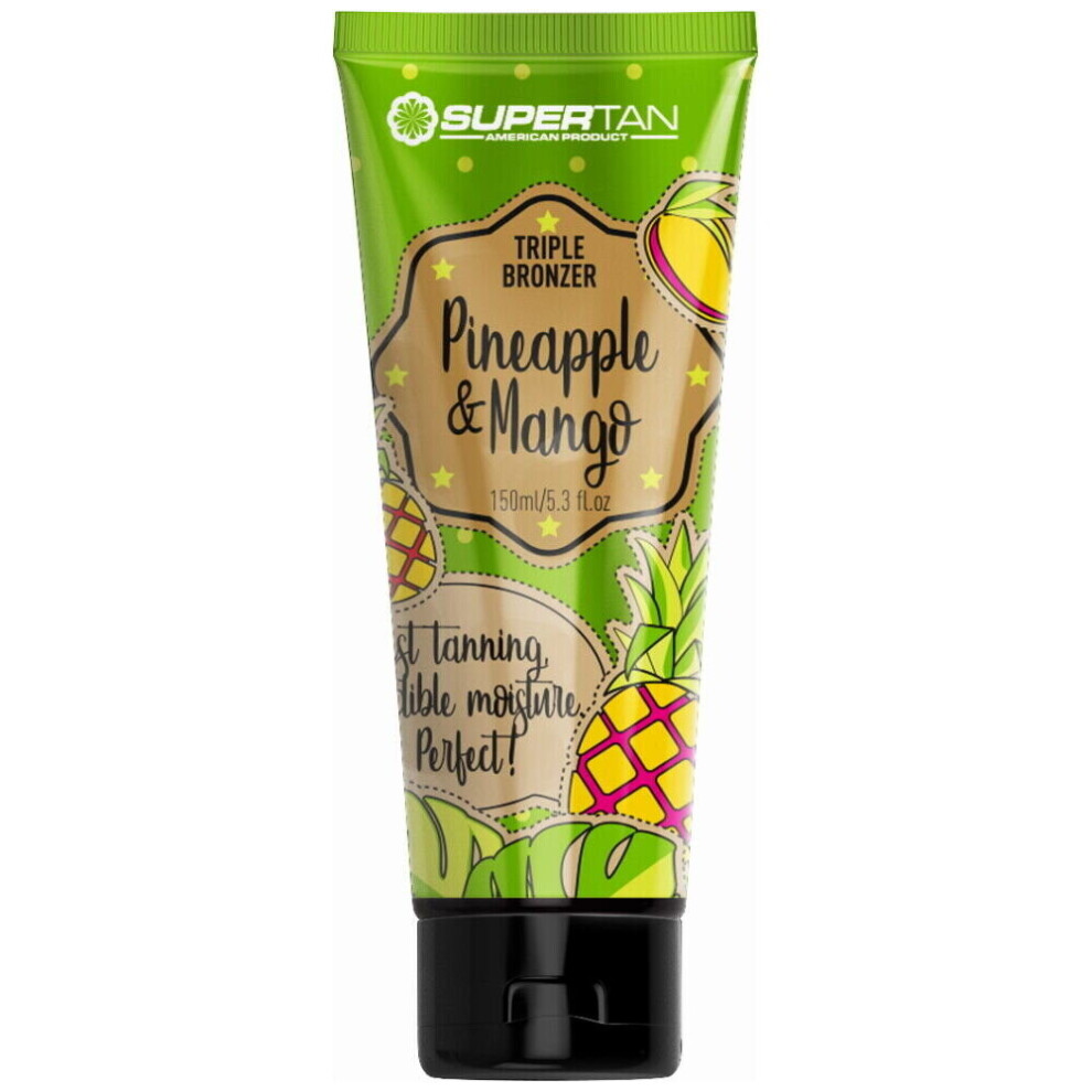 SuperTan Pineapple & Mango Tanning Lotion Outdoor Sunbed Triple Bronzer 150ml