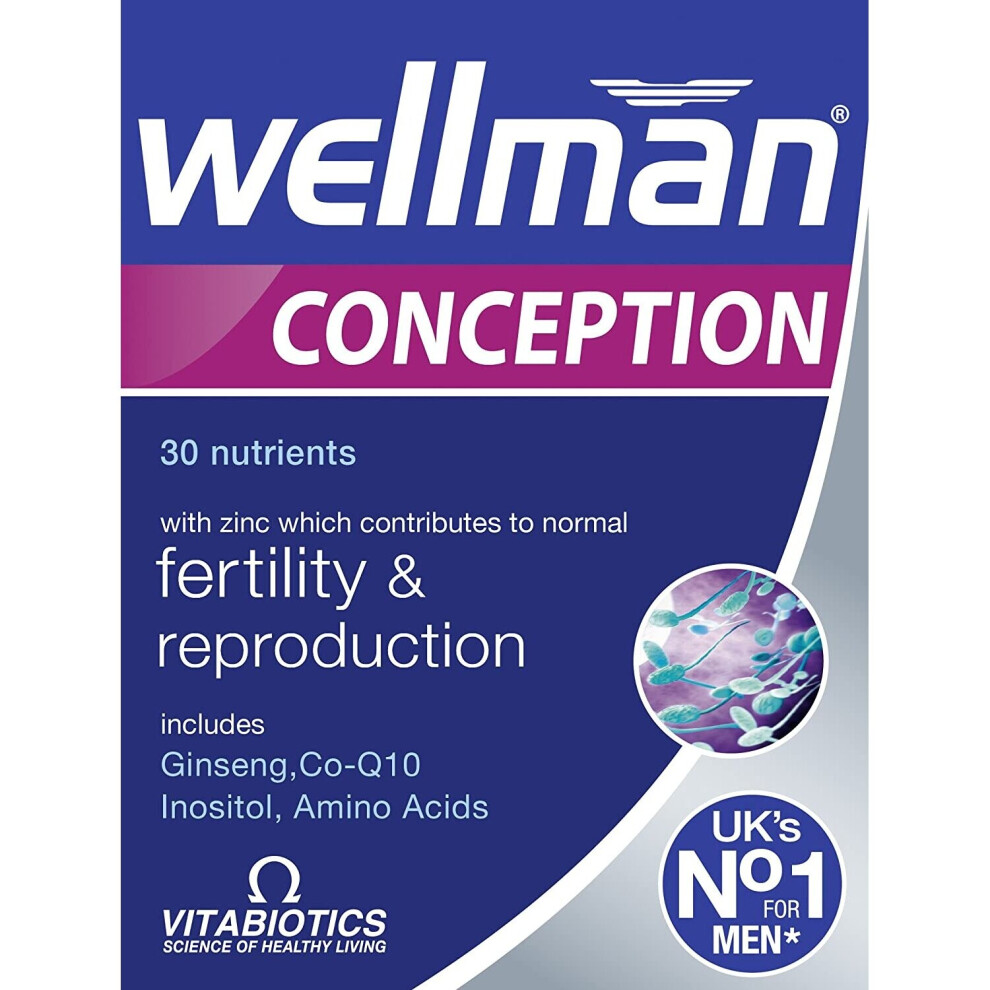 Wellman Vitabiotics Conception 30x Tablets Reproduction Fertility 3 Packs for 2
