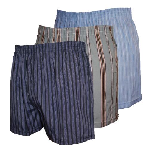 Caleçon boxeur en poly coton imprimé WOVEN 3 PK