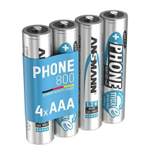 AAA DECT telefoon batterijen pak van 4 oplaadbare 800 mAh NiMH hoge capaciteit AAA type formaat batterij voor draadloze DECT draagbare telefoons