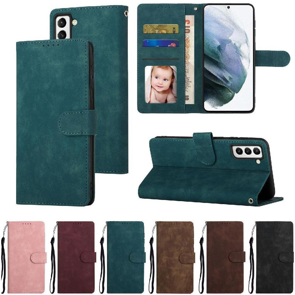 (Green) Flip Case For Samsung Galaxy S24 Flip Premium Shockproof Wallet Green 764549412389