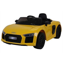 Audi Licensed TT RS 12V OutdoorToys Véhicule électrique rechargeable pour enfants avec télécommande parentale 2.4G, jaune