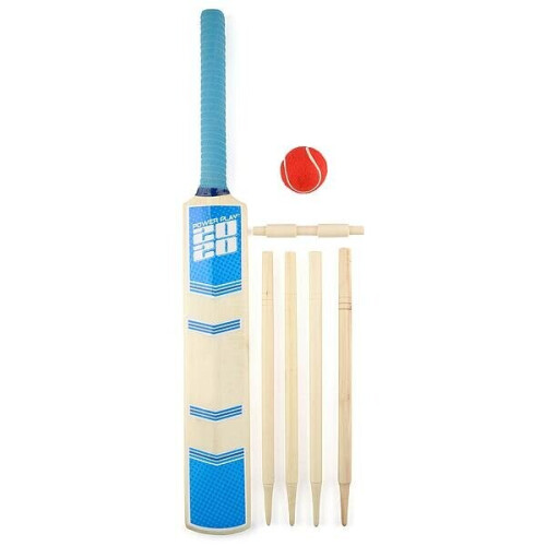 PowerPlay Deluxe Cricket Set Met Cricketbat, Bal, 4 Stumps,