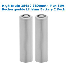 18650 2800mAh Max 35A oplaadbare lithiumbatterij 2 batterijen inbegrepen