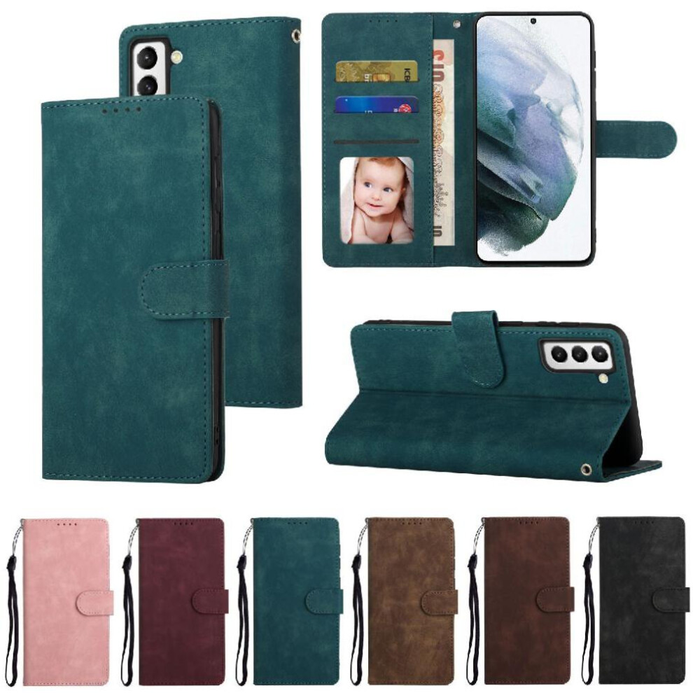 (Green) Flip Case For Samsung Galaxy S21 Premium Wallet Flip Shockproof Green 764549412983