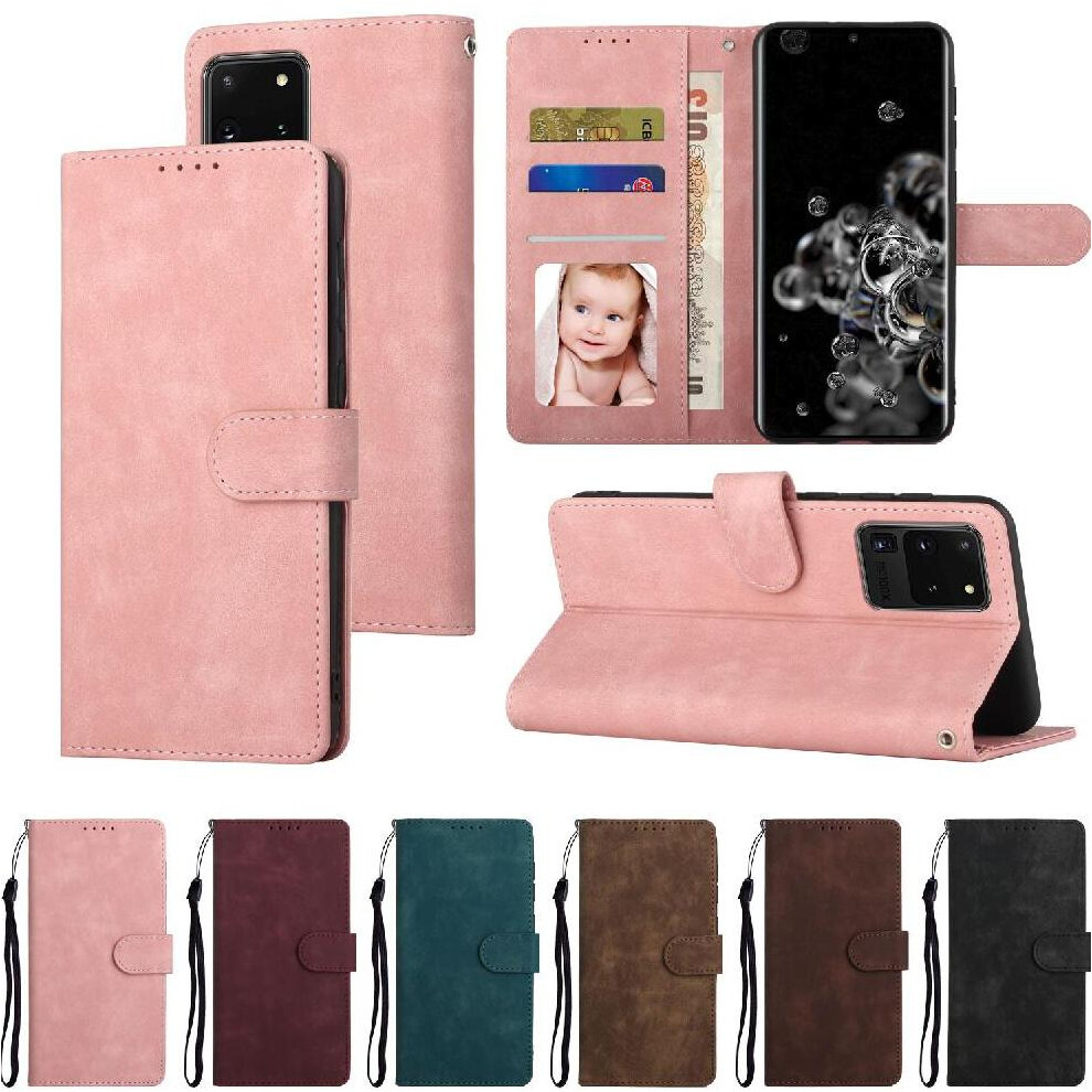 (Pink) Flip Case For Samsung Galaxy S20 Ultra Premium Flip Shockproof Wallet Pink 764549413027