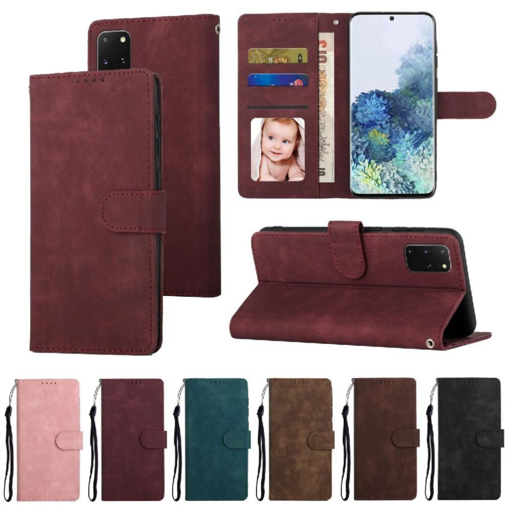 (Red) Flip Case For Samsung Galaxy S20 Plus Flip Premium Shockproof Wallet Red 764549413096