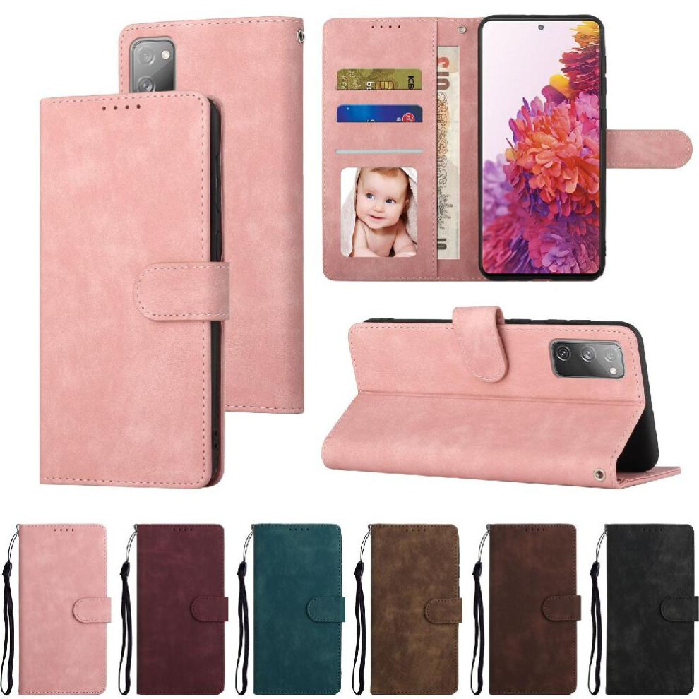 (Pink) Flip Case For Samsung Galaxy S20 Fe Shockproof Premium Wallet Flip Pink 764549413140