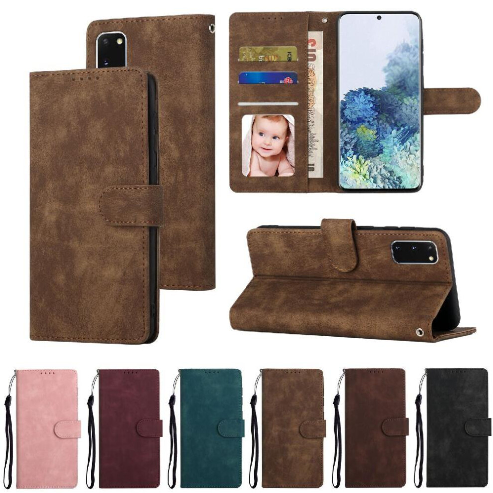 (Brown) Flip Case For Samsung Galaxy S20 Wallet Shockproof Flip Premium Brown 764549413249