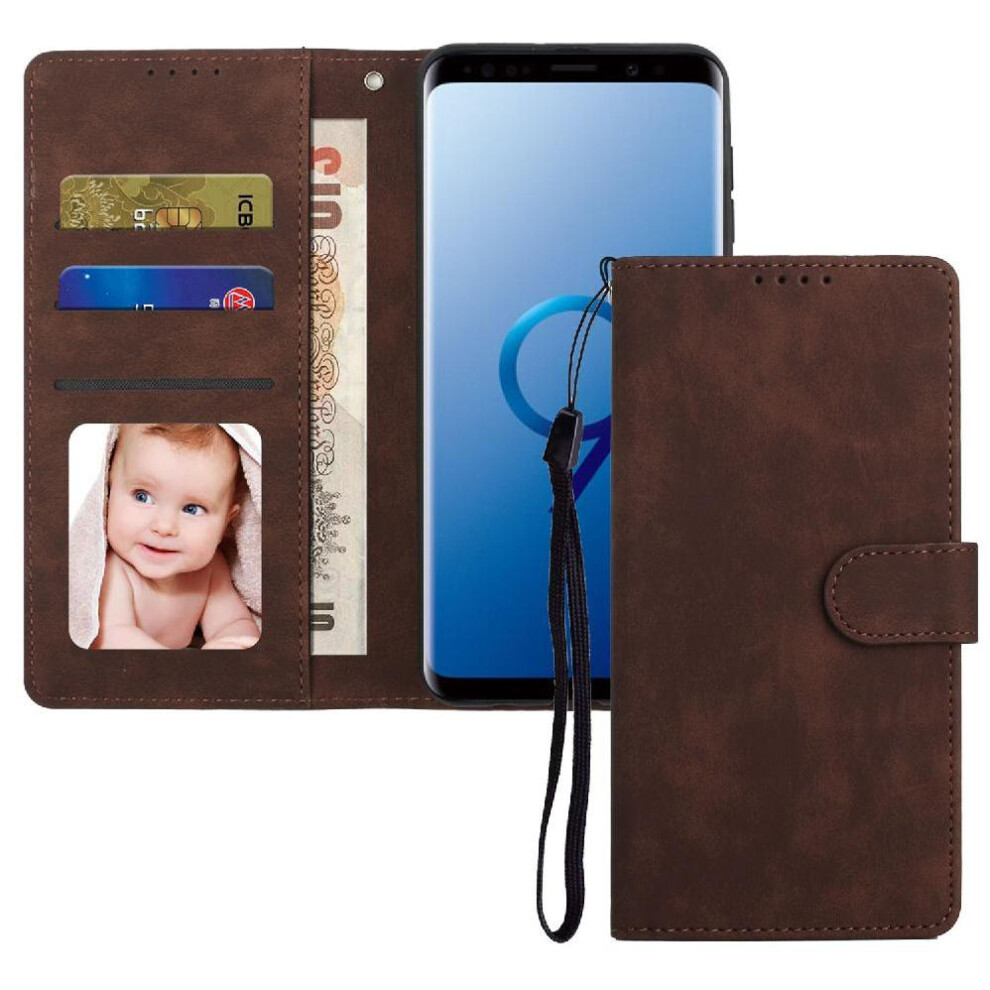 (C1 ) Flip Case For Samsung Galaxy S9 Shockproof Flip Premium Wallet 764549413539