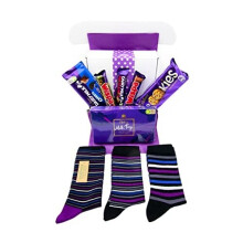 Chocolat et chaussettes en bambou pour homme - Chocolat Cadbury et chaussettes de luxe en bambou - Idée cadeau unique et originale pour homme