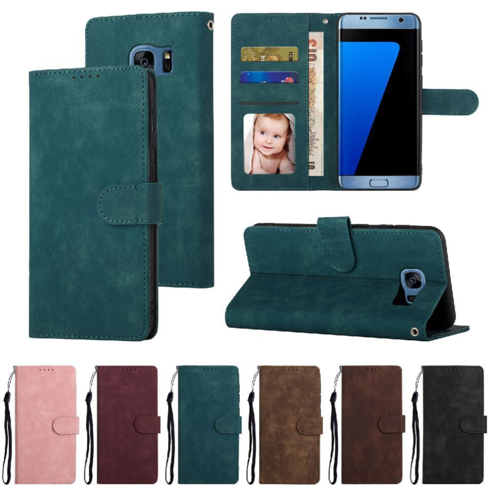 (Green) Flip Case For Samsung Galaxy S7 Flip Premium Shockproof Wallet Green 764549413768