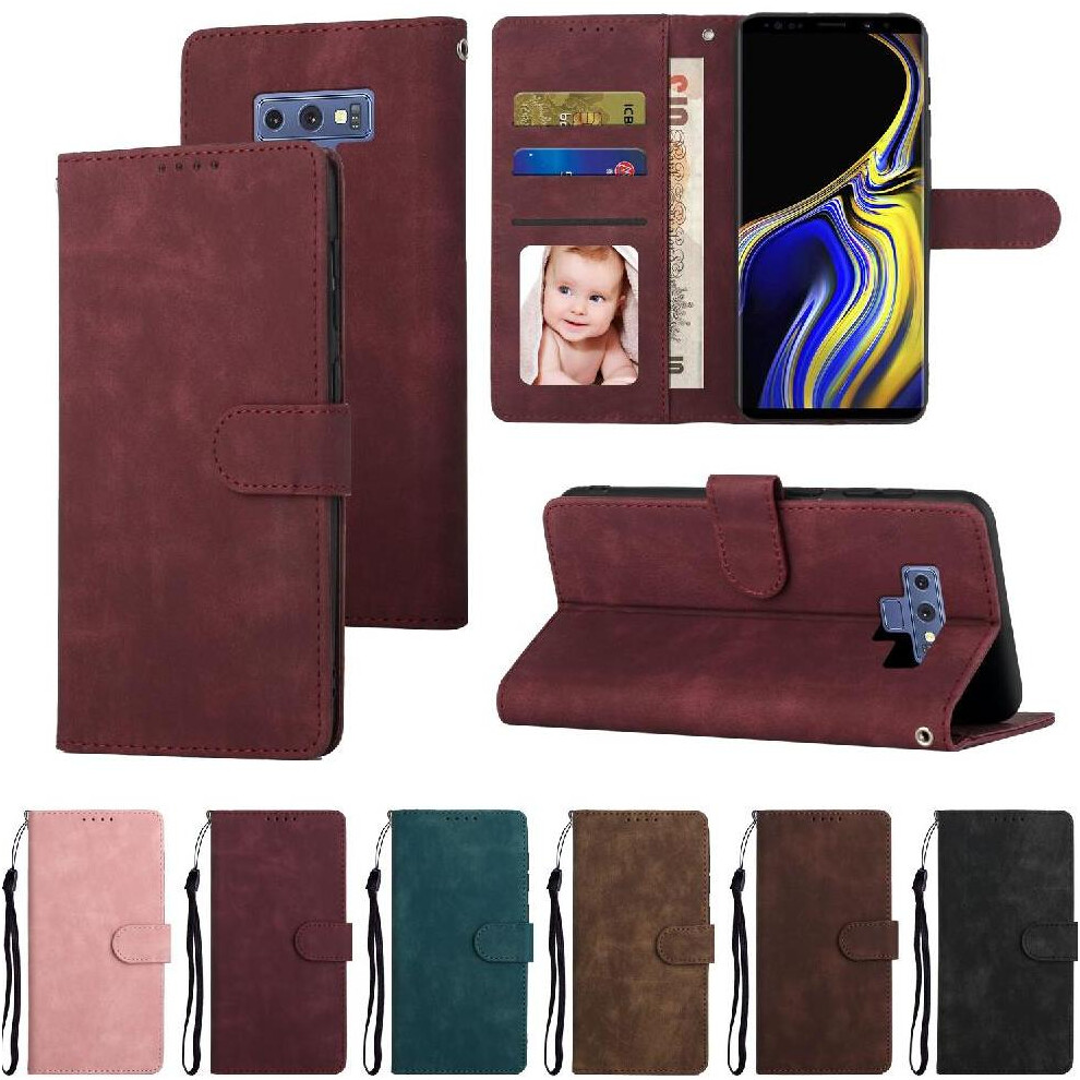 (Red) Flip Case For Samsung Galaxy Note 9 Flip Wallet Shockproof Premium Red 764549414055