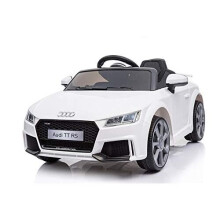 Audi Licensed TT RS 12V OutdoorToys Véhicule électrique rechargeable pour enfants avec télécommande parentale 2.4G, Whi