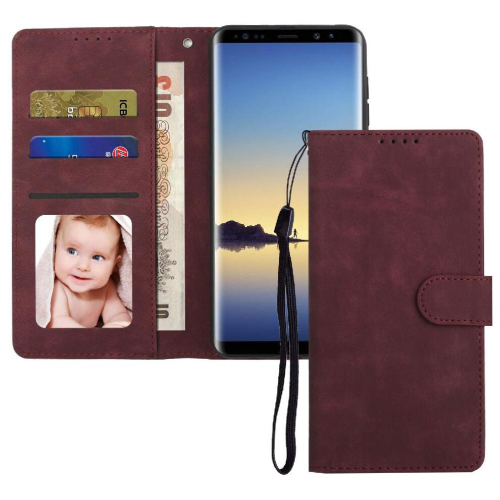 (Green) Flip Case For Samsung Galaxy Note 8 Wallet Flip Shockproof Premium Green 764549414123