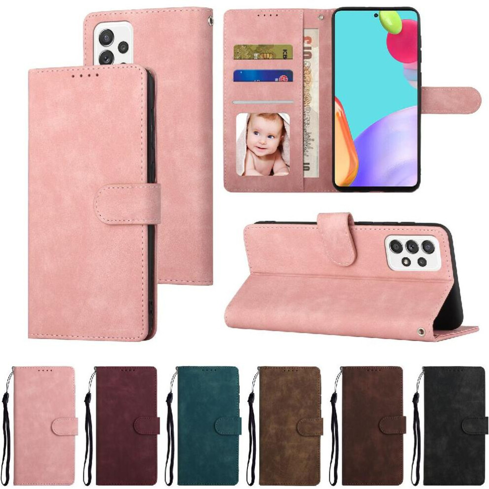 (Pink) Flip Case For Samsung Galaxy A73 5G Flip Shockproof Premium Wallet Pink 764549414222
