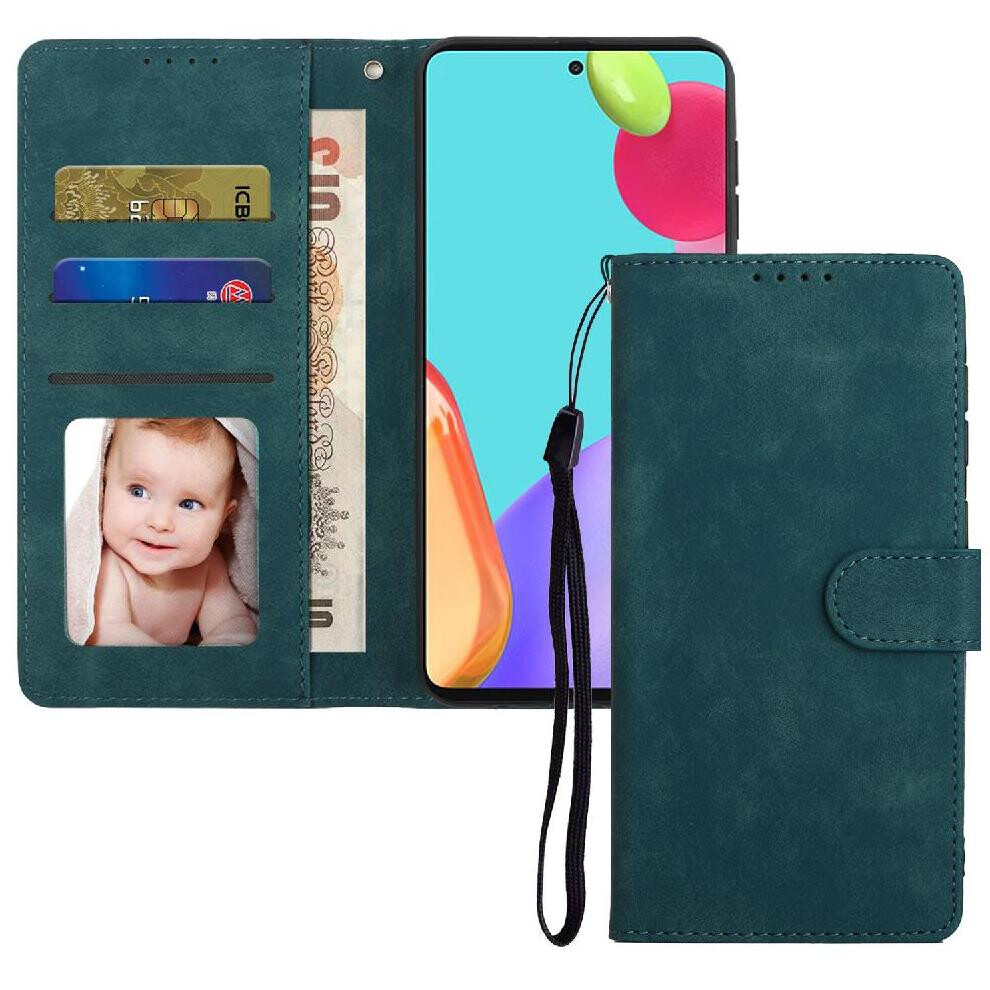 (Green) Flip Case For Samsung Galaxy A73 5G Flip Shockproof Premium Wallet Green 764549414246
