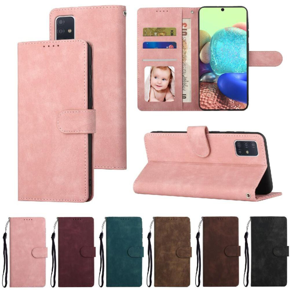 (Pink) Flip Case For Samsung Galaxy A71 5G Flip Wallet Premium Shockproof Pink 764549414284