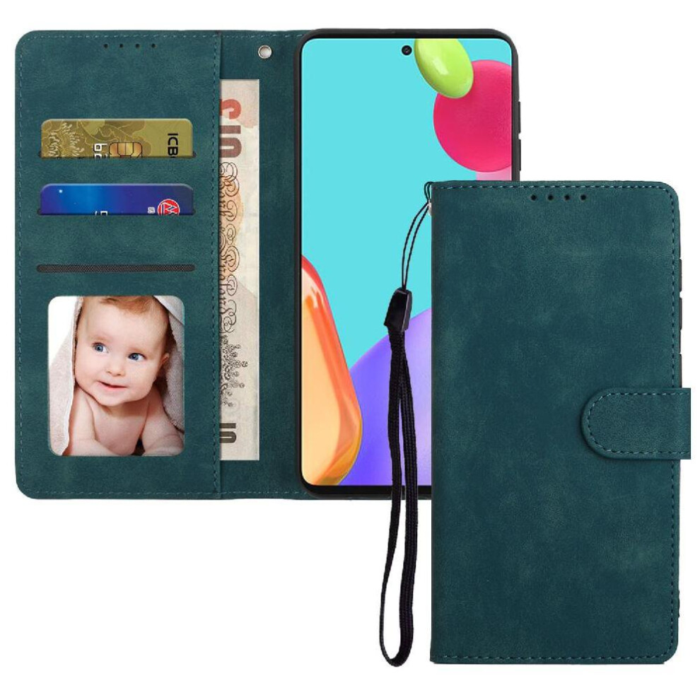(Green) Flip Case For Samsung Galaxy A32 4G Flip Shockproof Premium Wallet Green 764549414963
