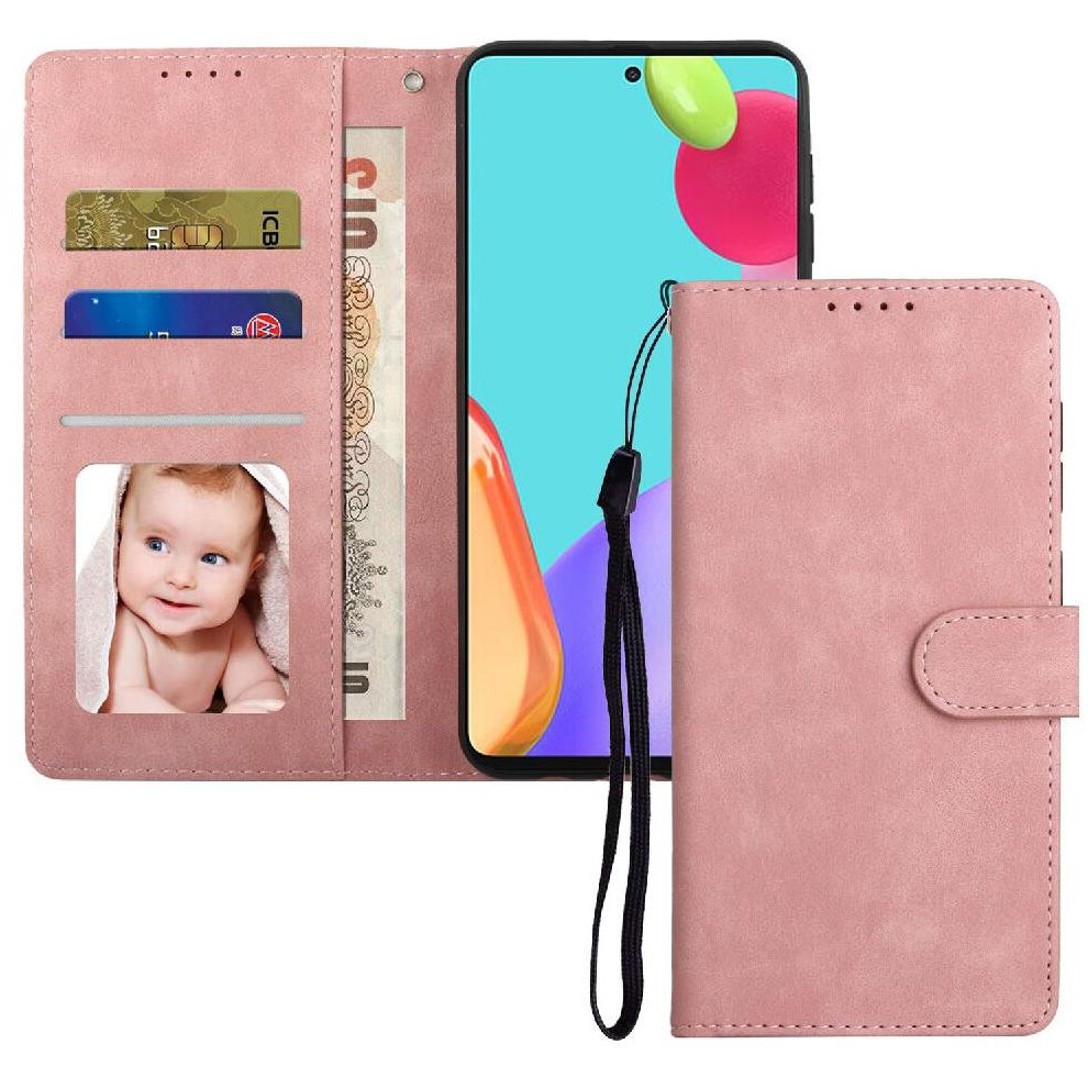 (Pink) Flip Case For Samsung Galaxy A32 4G Flip Shockproof Premium Wallet Pink 764549414949