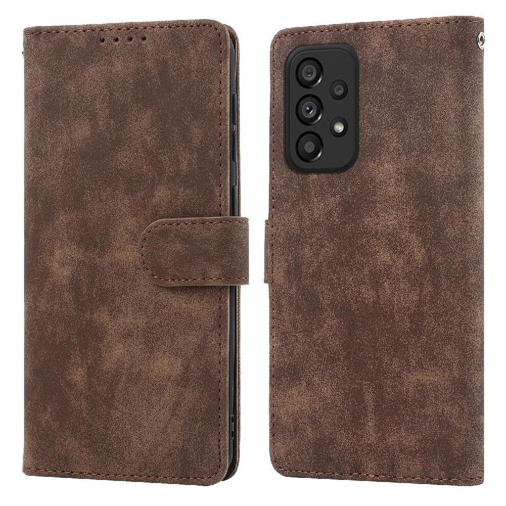 (Brown) Flip Case For Samsung Galaxy M23 5G Premium Shockproof Flip Wallet Brown 764549415106