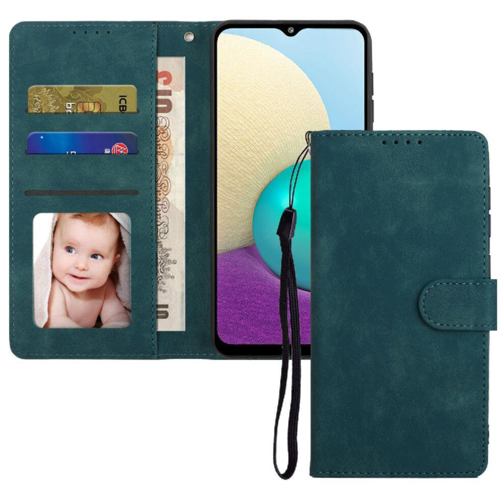 (Green) Flip Case For Samsung Galaxy A22 4G Wallet Shockproof Premium Flip Green 764549415267