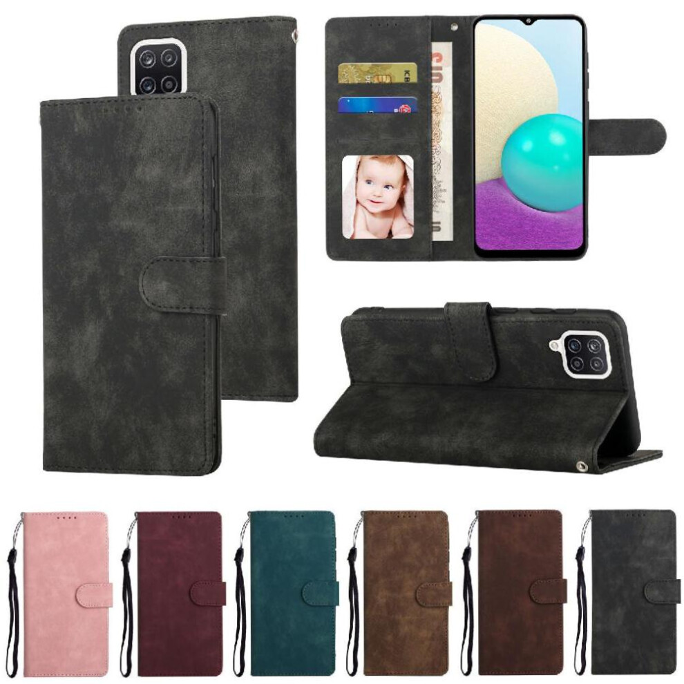(Black) Flip Case For Samsung Galaxy A22 4G Wallet Shockproof Premium Flip Black 764549415236
