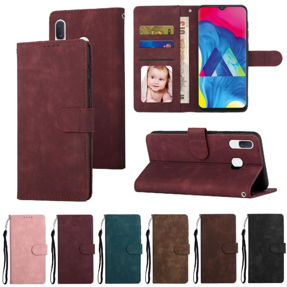 (Red) Flip Case For Samsung Galaxy A30 Shockproof Flip Premium Wallet Red 764549415311