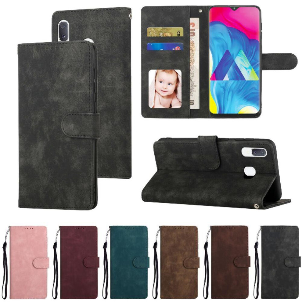 (Black) Flip Case For Samsung Galaxy A30 Shockproof Flip Premium Wallet Black 764549415298