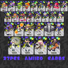 Nouveau 27Pcs Full Set Mini Amiibo Cards for Splatoon 1 2 3