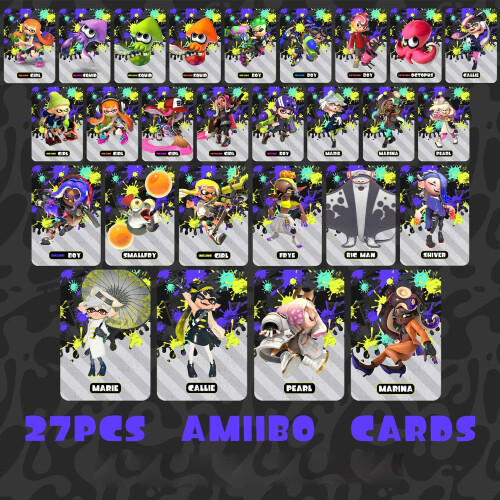 Neueste 27Pcs Full Set Mini Amiibo Karten für Splatoon 1 2 3