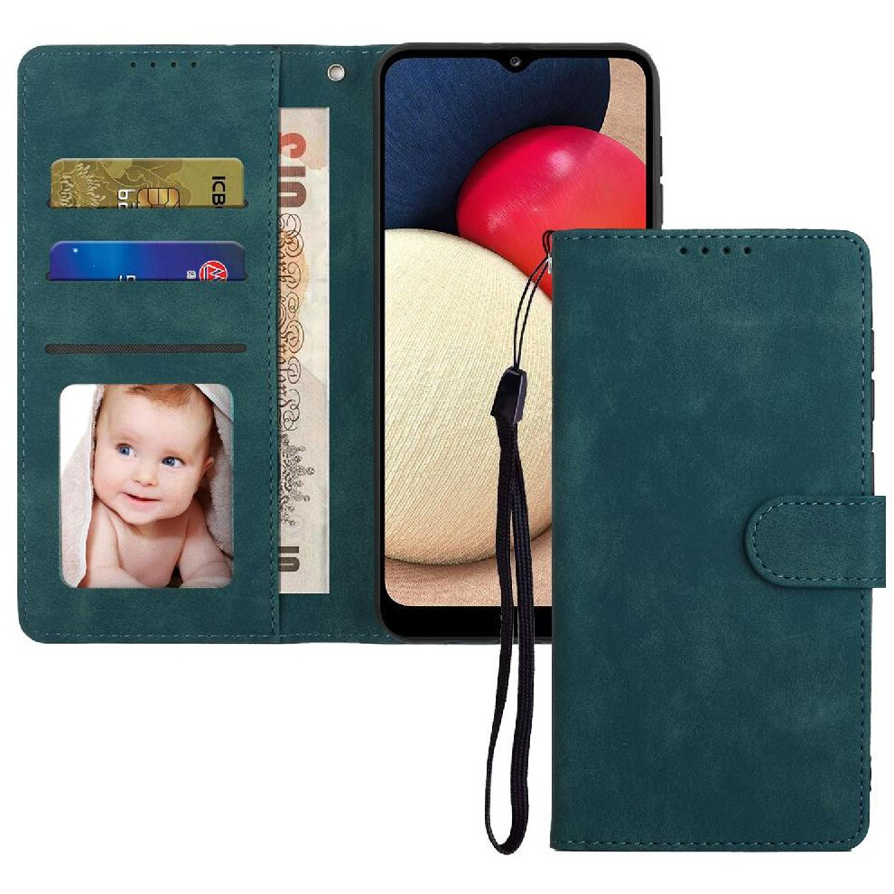 (Green) Flip Case For Samsung Galaxy A03s Premium Shockproof Wallet Flip Green 764549415748