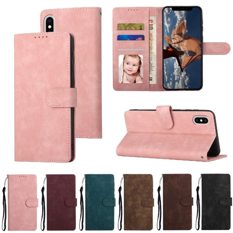 (Pink) Flip Case For Iphone X Premium Wallet Flip Shockproof Pink 764549415908