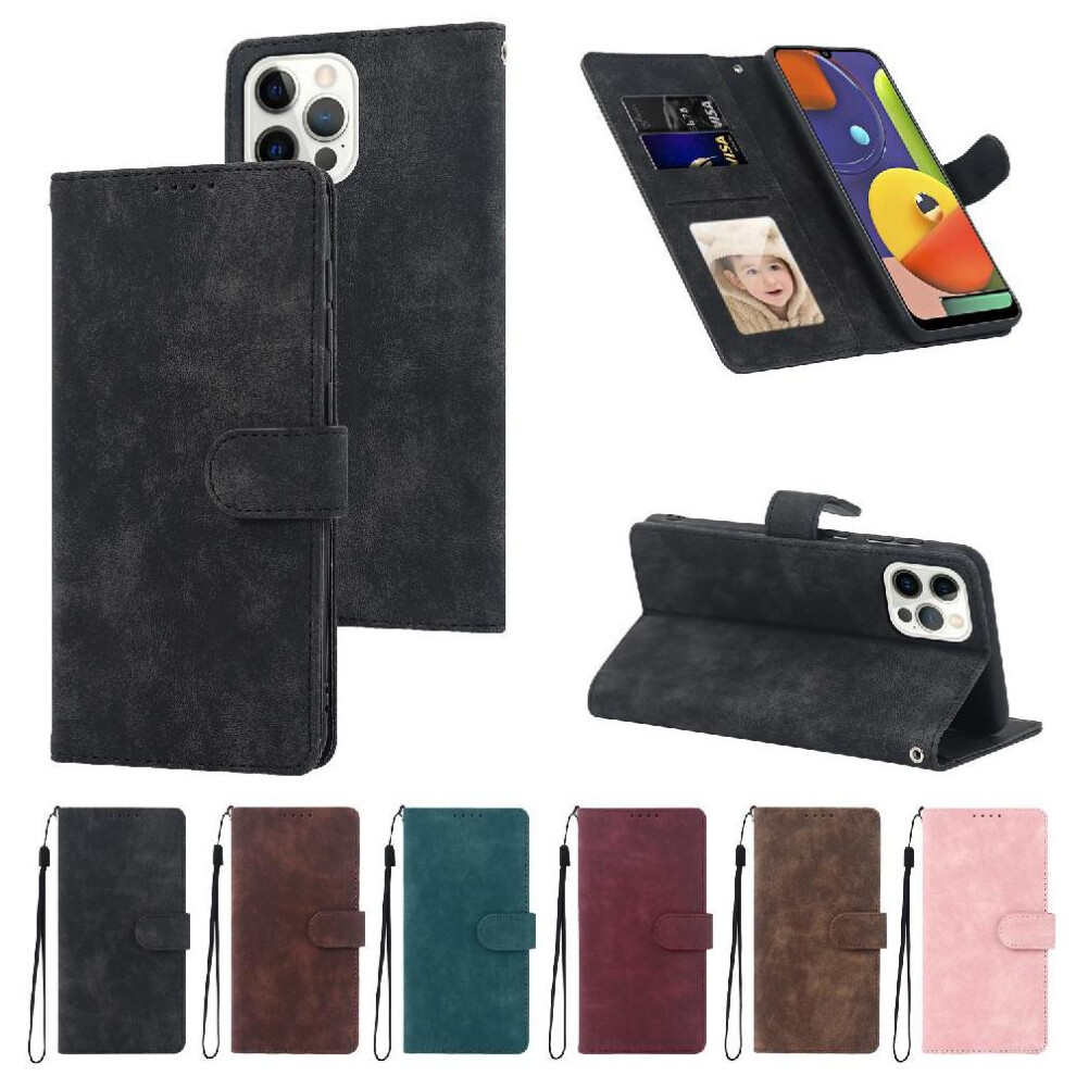 (Black) Flip Case For Iphone 15 Pro Max Flip Wallet Premium Shockproof Black 764549415953