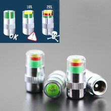 2.4Bar 4Pcs Auto Sicherheit Warnung Luftdruck Reifen Monitor Indikator Ventilkappe