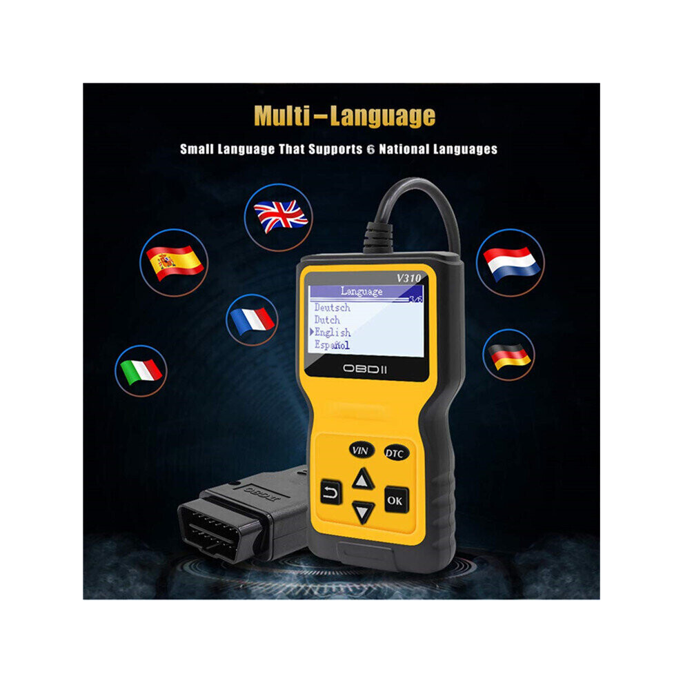 V310 Obd2 Obdii Car Engine Code Scanner Reader 6901891006611
