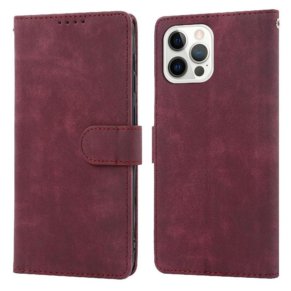 (Red) Flip Case For Iphone 14 Pro Max Wallet Flip Premium Shockproof Red 764549416219