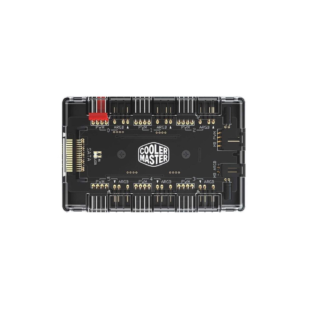 Cooler Master Masterfan Argb/Pwm Hub,6 Ports For Addressable Rgb Lighting With Pwm(1-To-6 Argb Pwm Hub) 6901891000695