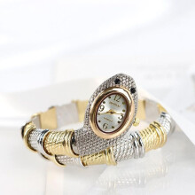 (gold,silver) Women Quartz Watch Snake Watches Stainless Steel Bracelet Wristwatch Jewelry Gifts