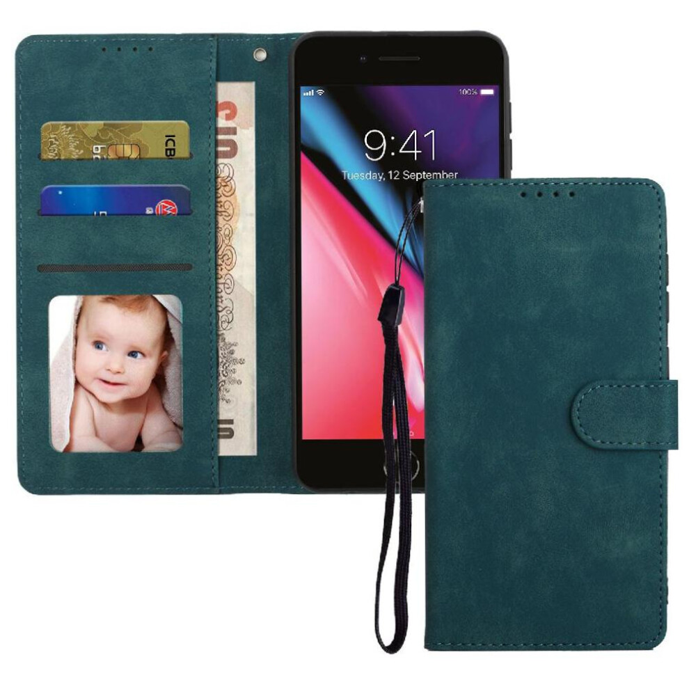 (Green) Flip Case For Iphone Se 2020/2022 Shockproof Wallet Premium Flip Green 764549417247