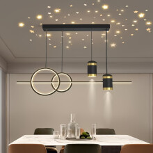 (Type B) 1pc Elegant Modern LED Spot Light Chandelier with Starry Sky Design - Dimmable, Metal Pendant Light
