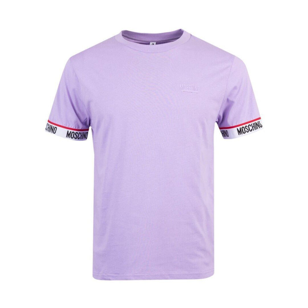 (247 Lilac, S) Moschino Tape Pop Up Logo T-Shirt