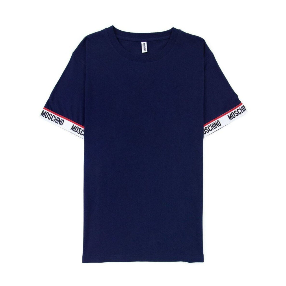 (290 Navy, XXL) Moschino Tape Logo T-Shirt