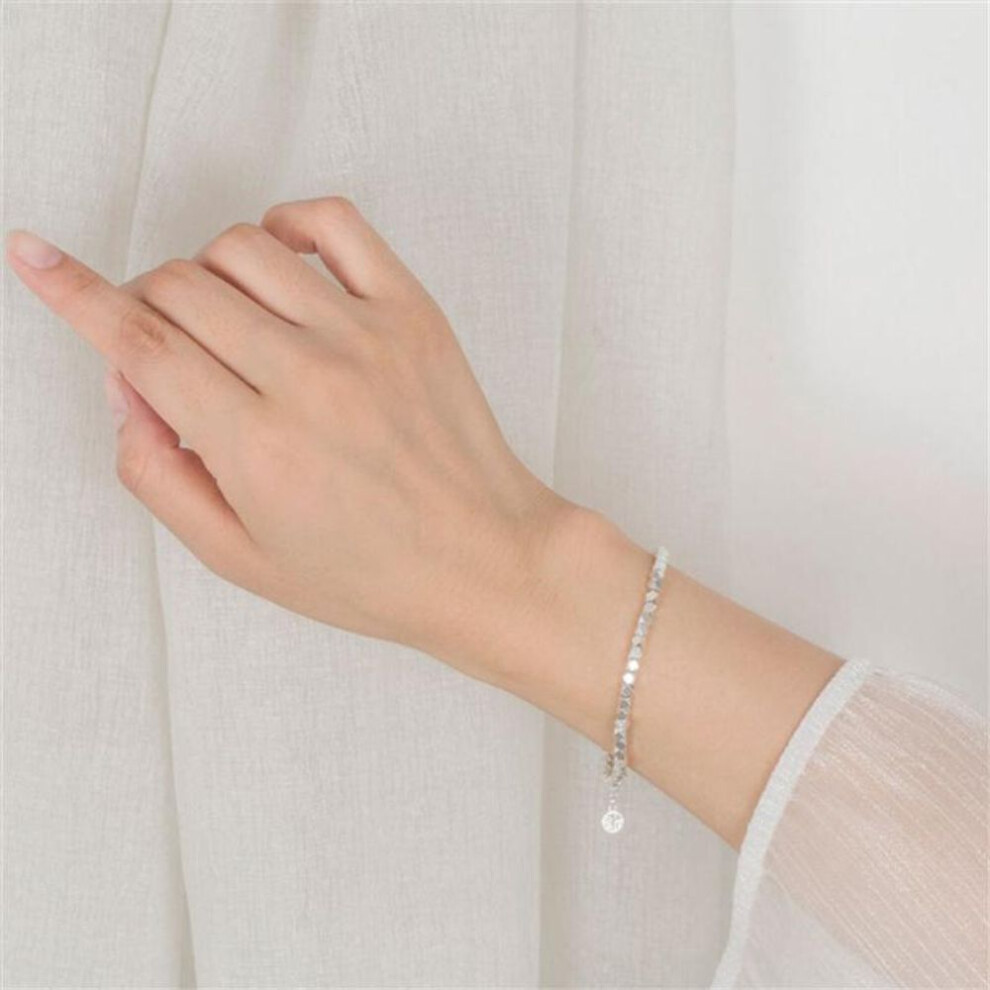 925 Sterling Silver Shiny Irregular Ball Women&apos;s Hand Bracelets Luxury Designer Jewelry Accessories