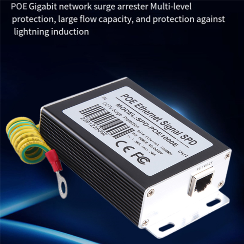 Μονόκαναλο Gigabit POE Ethernet SPD Network Surge Protector 1000Mbps για κάμερες IP CCTV 2