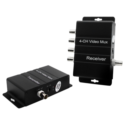 4 Channel Video Splitter, CCTV Multiplexer,Video Splitter with Analog Color Quad Processor