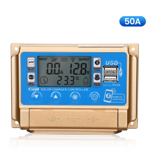 Aurinkopaneeli Adaptive MPPT Bluetooth 12V/24V latauss??timell?-50A 2