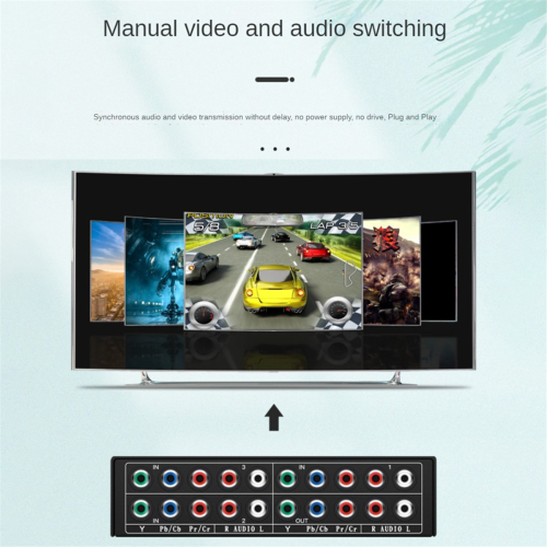 Channel 5 Ypbpr RGB Component Selector AV Switcher σε 1 έξοδο 1