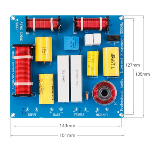 KTV Stage Professional Speaker Crossover Triple Crossov High Middle Low Module,A 2