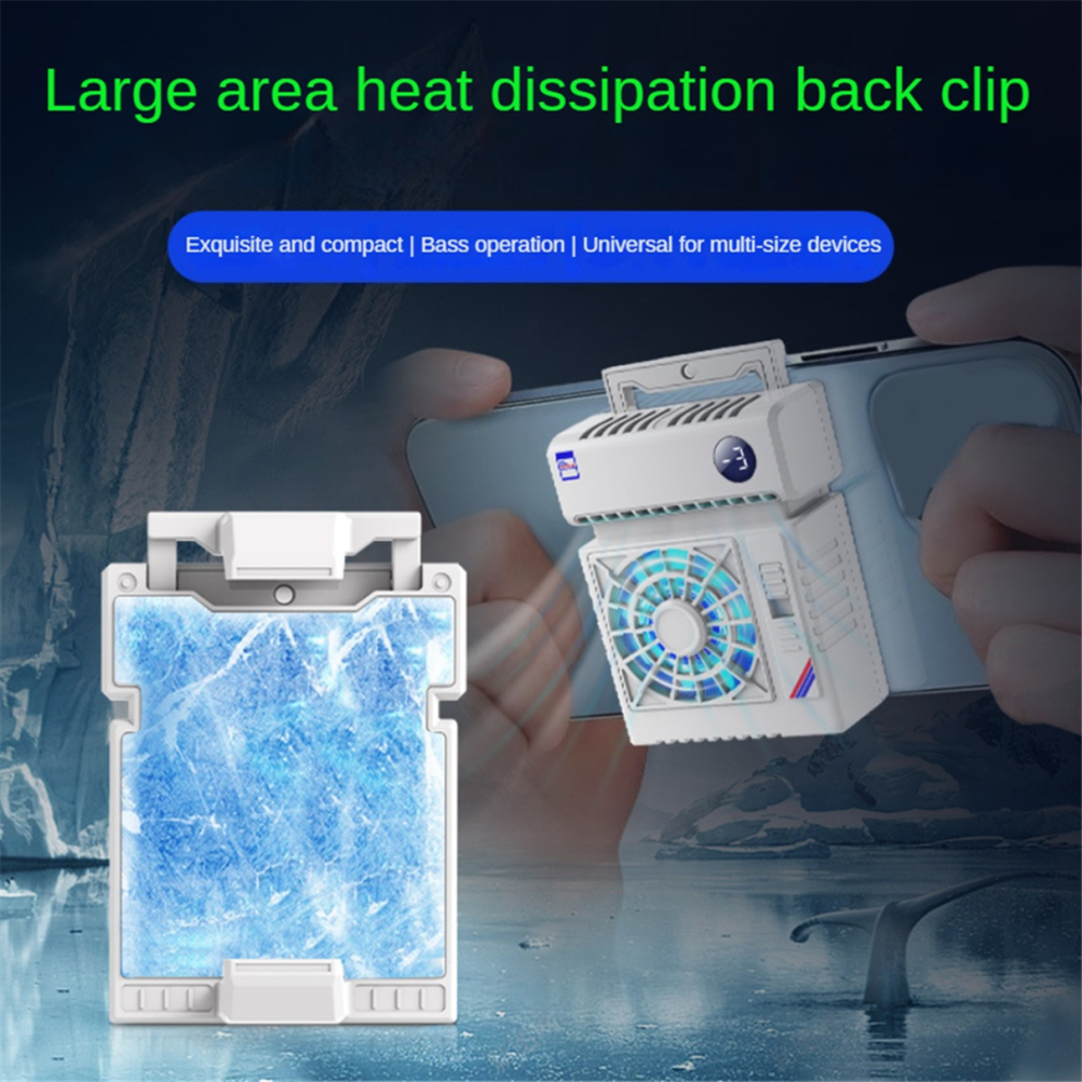 S5 Digital Display Rgb Mobile Phone Cooler Cooling Fan Radiator For Cellphone System Cool Heat Sink Light 4851044693408